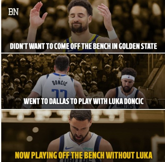 昔日不愿替补的克莱，终究还是回到勇士板凳席