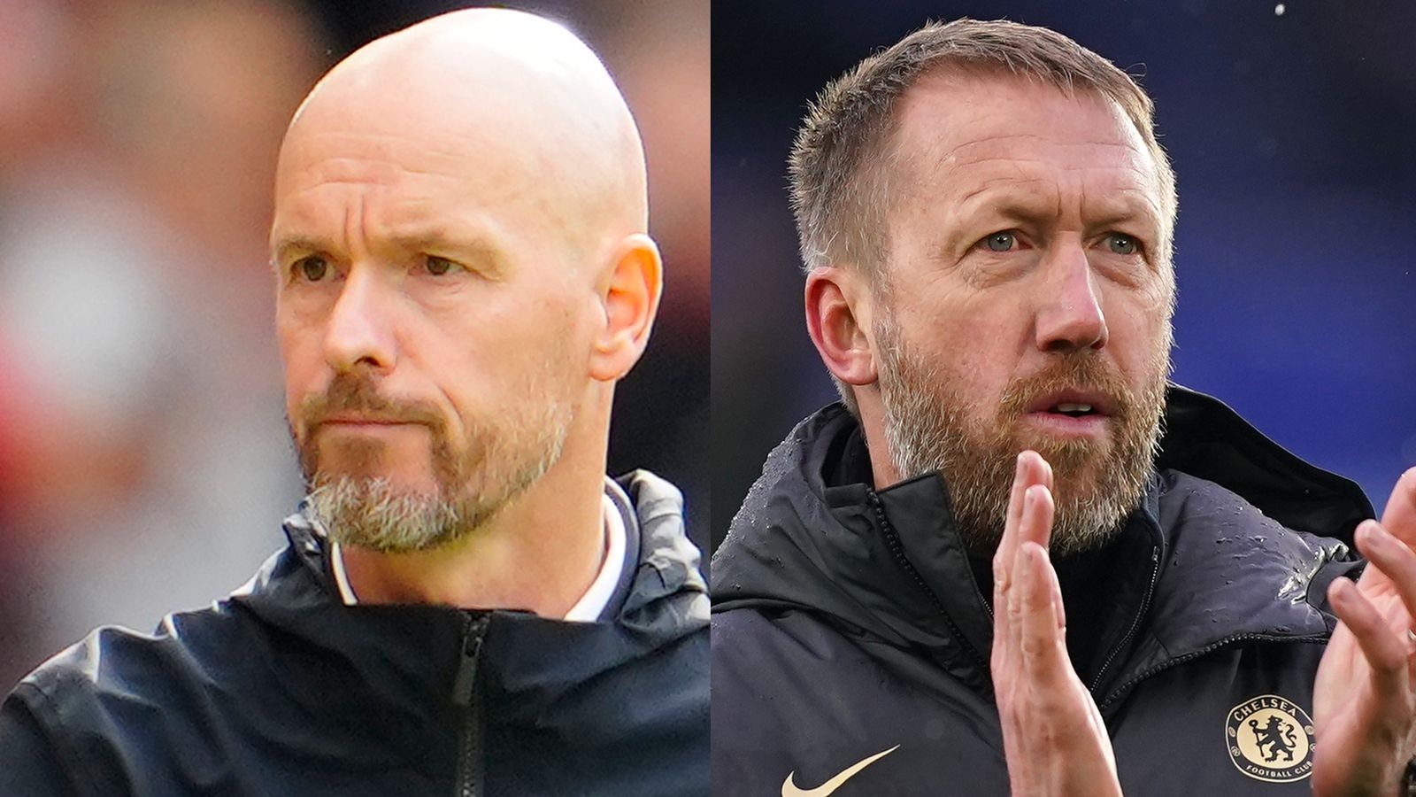 Erik Ten Hag and Graham Potter - credit AP Photo/PA