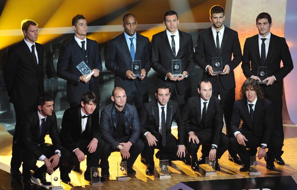 FIFA年度最佳阵容揭晓：梅西连续16年入选，C罗紧随其后连续15年获此殊荣！